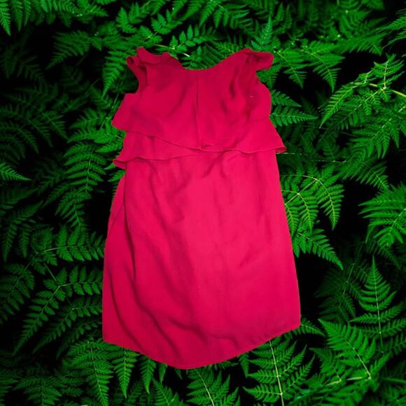 BCBG Runway Collection Hot Pink Ruffle Accents Tulle-Trim Size XS - Picture 1 of 10